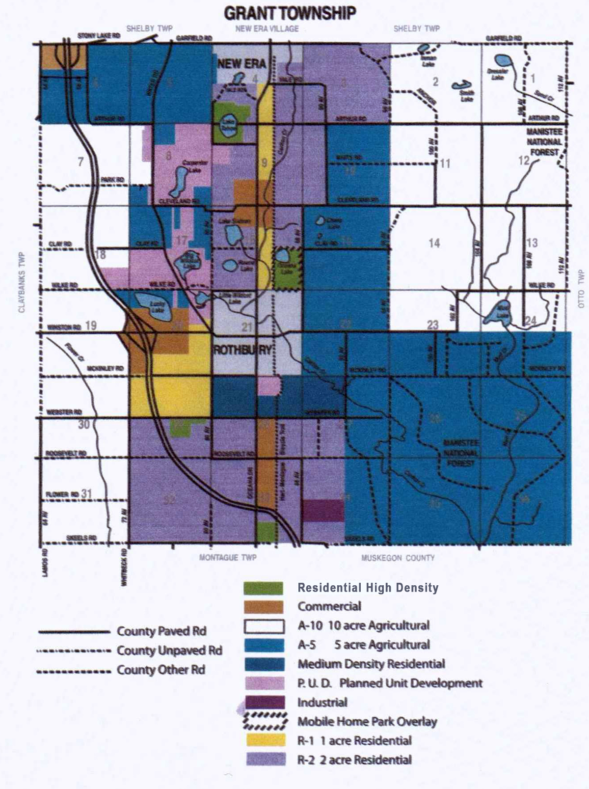 Grant County Township Map Grant Township Zoning Map - Grant Township